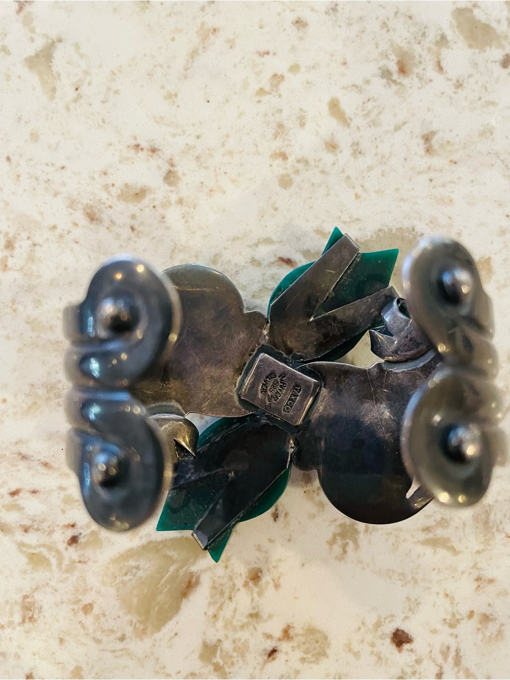 ✨ Rare Find ✨ 1940s "Pre-Eagle" Mexican Modernist 4-piece Taxco Rubi Ramirez. - Picture 3 of 8